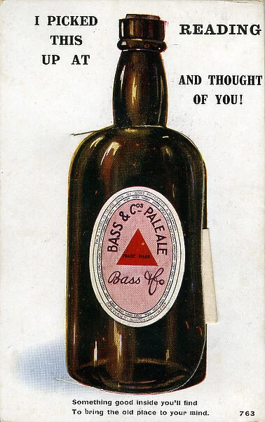 Bass & Co Brewery Novelty Card, Reading, Berkshire