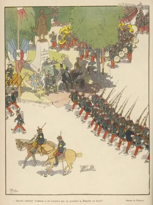 Framed Print : Bastille Parade / 1909 Framed Print : Bastille Parade / 1909