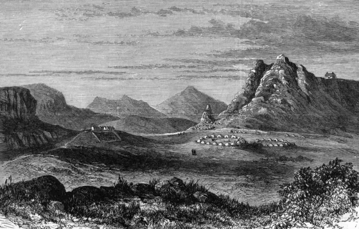 Framed Print : Basuto Gun War, 1880 - Thaba Bosigo Framed Print : Basuto Gun War, 1880 - Thaba Bosigo