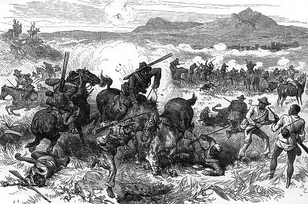 Basuto Gun War, 1880 - village attacked