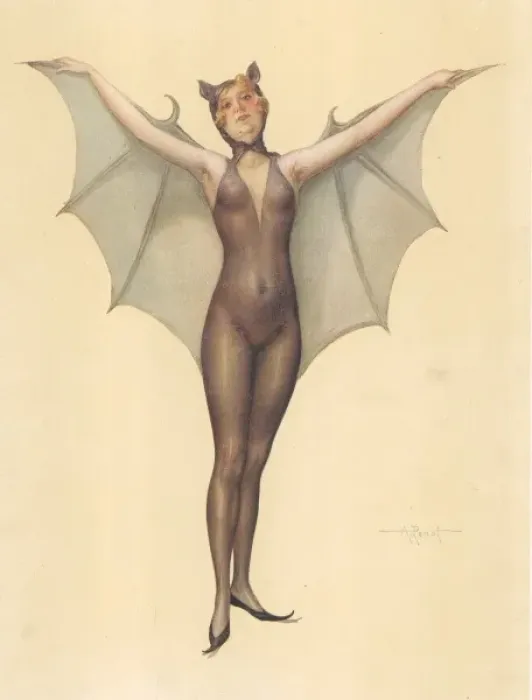 Framed Print : Bat Girl by A. Penot Framed Print : Bat Girl by A. Penot