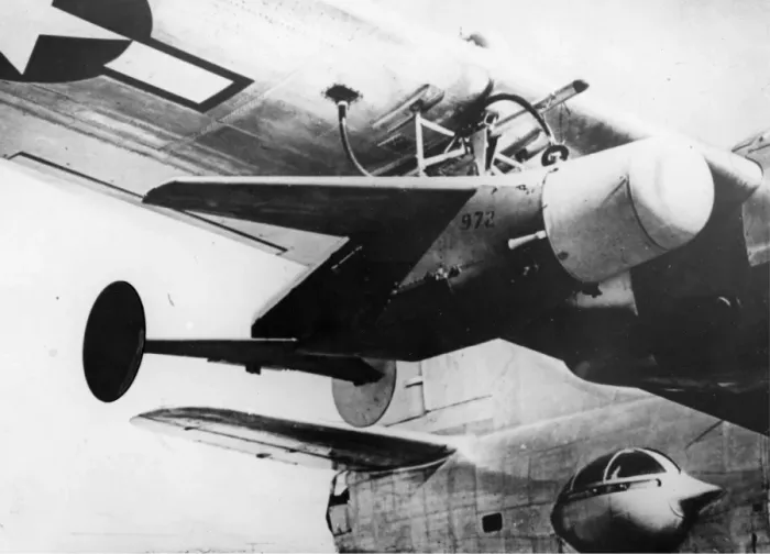 Framed Print : Bat & PB4Y-2, slung, starboard Framed Print : Bat & PB4Y-2, slung, starboard