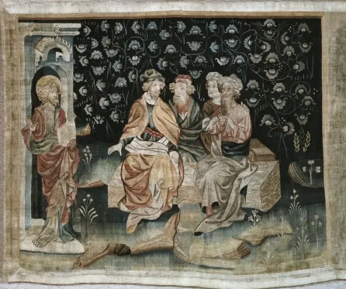 Framed Print : BATAILLE, Nicolas (14th c. ). The Judges. 1375-1382 Framed Print : BATAILLE, Nicolas (14th c. ). The Judges. 1375-1382