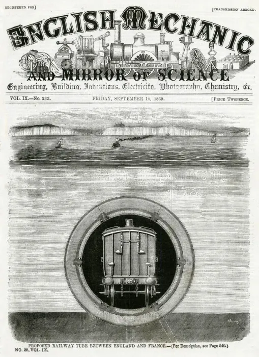 Framed Print : Bateman and Revys railway tube project 1869 Framed Print : Bateman and Revys railway tube project 1869