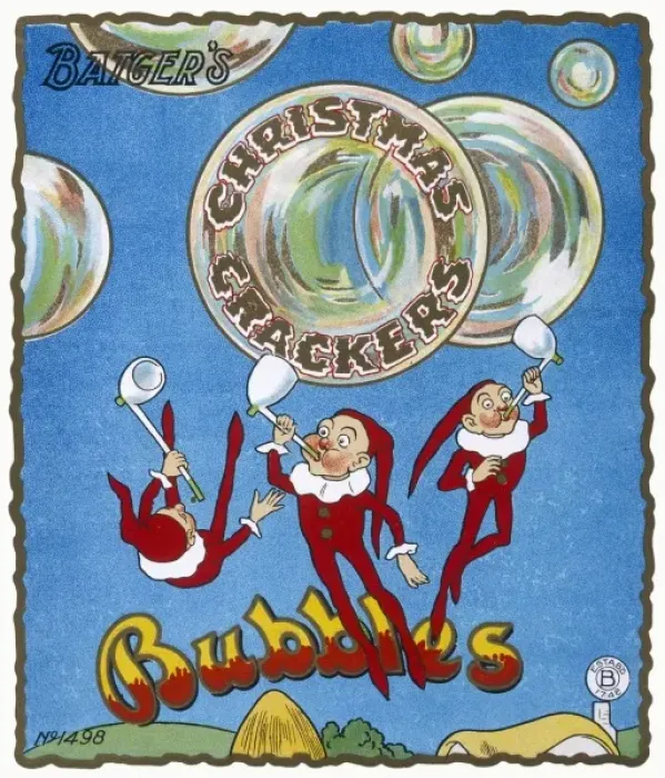 Framed Print : Batgers Christmas Cracker label Framed Print : Batgers Christmas Cracker label