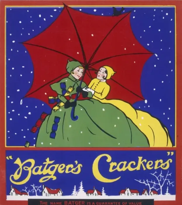 Framed Print : Batgers Crackers label Framed Print : Batgers Crackers label