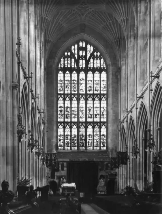 Framed Print : Bath Abbey West Window Framed Print : Bath Abbey West Window