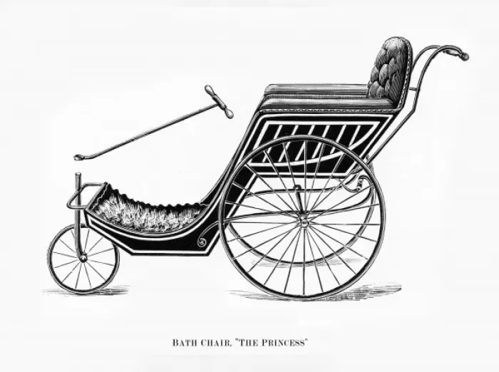 Framed Print : Bath chair Framed Print : Bath chair