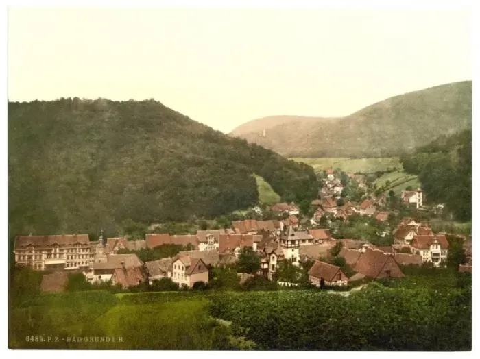 Framed Print : Bath Grund (i. e. Bad Grund), Hartz, Germany Framed Print : Bath Grund (i. e. Bad Grund), Hartz, Germany