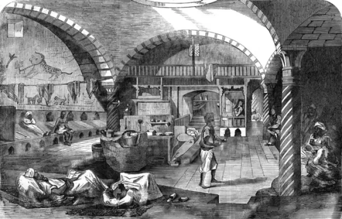 Framed Print : Bath House Tunis 1858 Framed Print : Bath House Tunis 1858