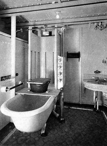 A Bath-room on the R. M. S. P. Almanzora, 1920