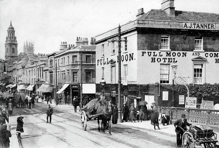 Framed Print : Bath Southgate Street early 1900s Framed Print : Bath Southgate Street early 1900s