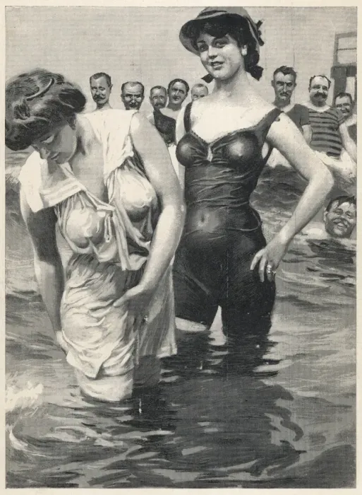 Framed Print : Bathers & Admirers 1906 Framed Print : Bathers & Admirers 1906