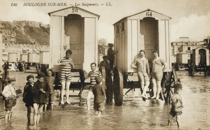 Framed Print : Bathers at Boulogne-sur-Mer Framed Print : Bathers at Boulogne-sur-Mer