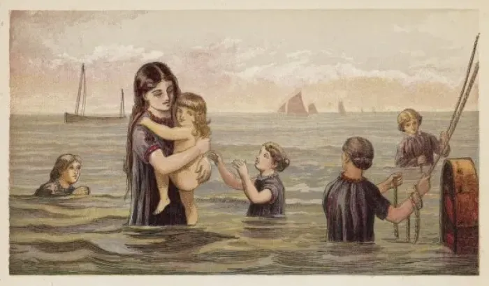 Framed Print : Bathers, Circa 1860 Framed Print : Bathers, Circa 1860