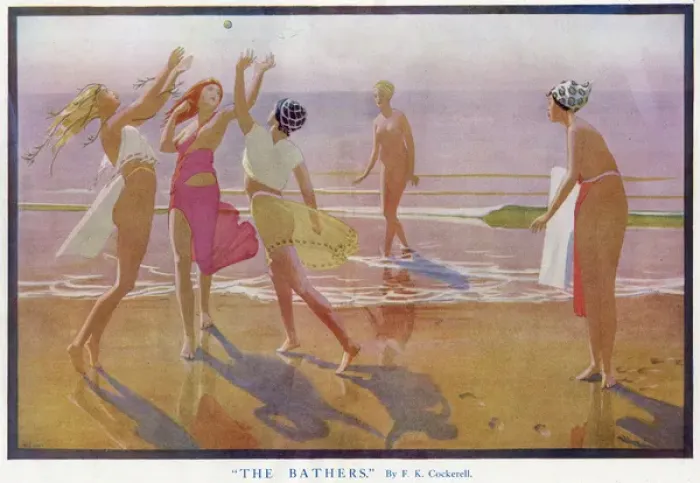 Framed Print : The Bathers by F. K. Cockerell Framed Print : The Bathers by F. K. Cockerell