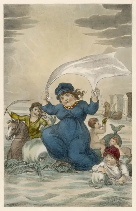 Framed Print : Bathing in 1813 Framed Print : Bathing in 1813