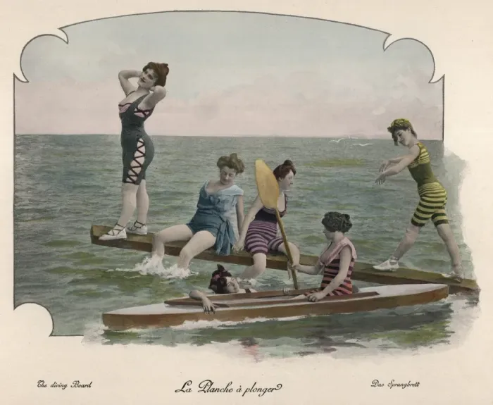 Framed Print : Bathing Beauties 1890S Framed Print : Bathing Beauties 1890S