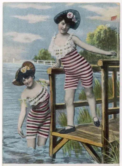 Framed Print : Bathing Beauties 1910 Framed Print : Bathing Beauties 1910
