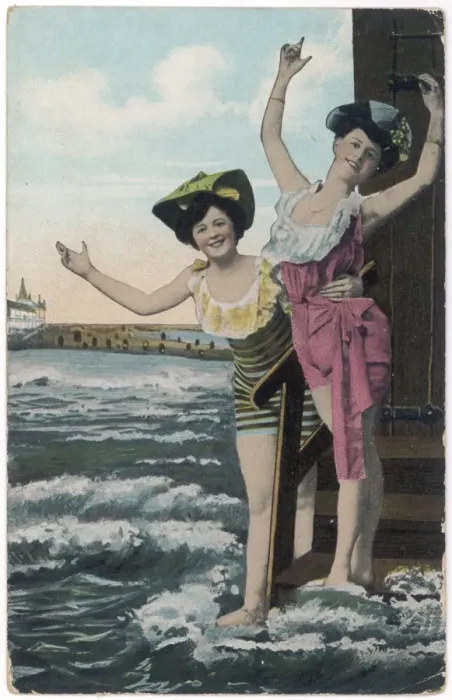 Framed Print : Bathing Beauties 1910 Framed Print : Bathing Beauties 1910
