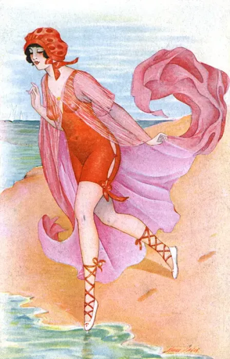 Framed Print : Bathing Beauty C1910 Framed Print : Bathing Beauty C1910