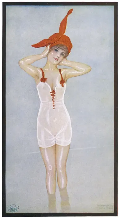 Framed Print : Bathing Beauty - Red Cap Framed Print : Bathing Beauty - Red Cap