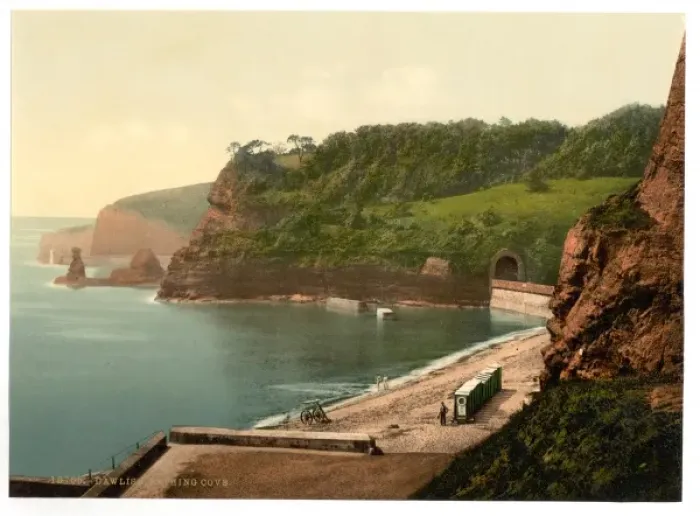 Framed Print : Bathing cove, Dawlish, England Framed Print : Bathing cove, Dawlish, England