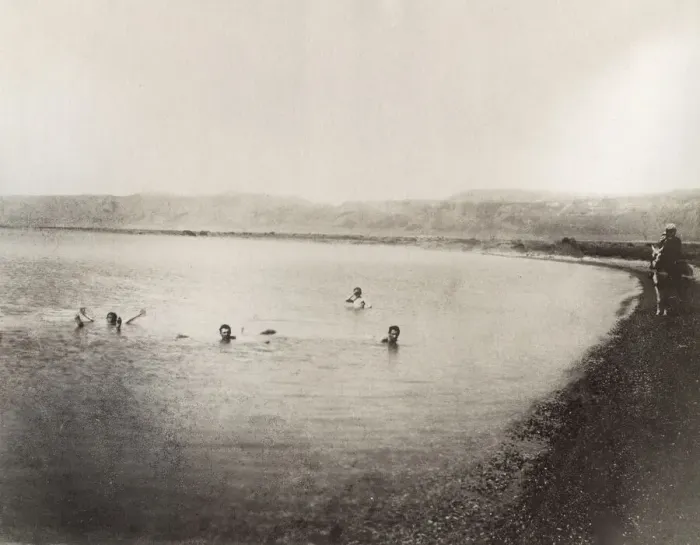 Framed Print : Bathing in the Dead Sea Framed Print : Bathing in the Dead Sea