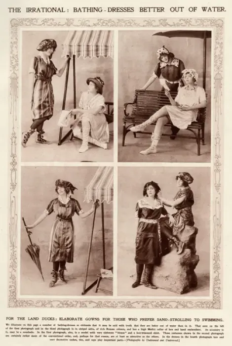 Framed Print : Bathing dresses 1913 Framed Print : Bathing dresses 1913