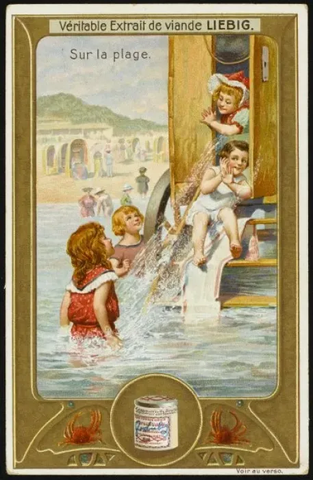 Framed Print : Bathing Machine (Liebig) Framed Print : Bathing Machine (Liebig)