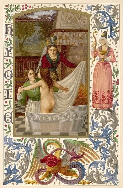 Bathing Medieval Child
