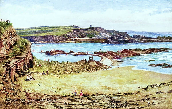 Bathing Pool and Compass Point, Bude, Cornwall
