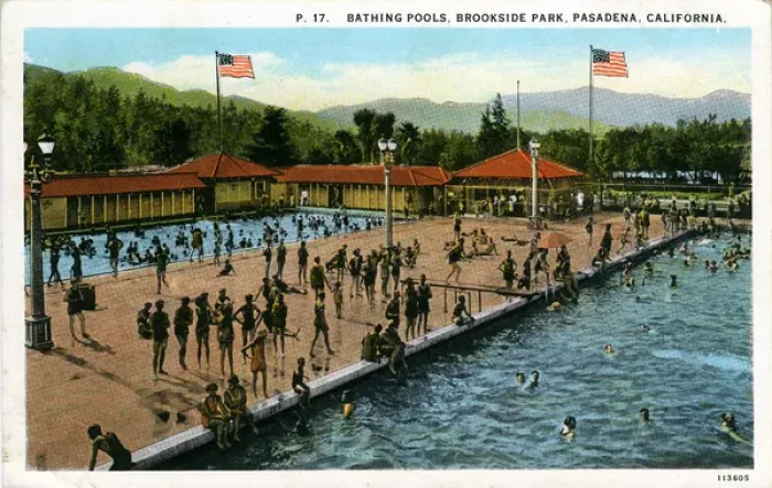 Framed Print : Bathing Pools, Brookside Park, California Framed Print : Bathing Pools, Brookside Park, California