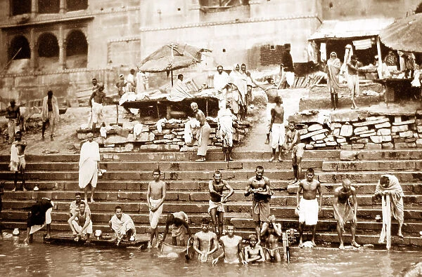 Bathing in the River Ganges, Varanasi, India