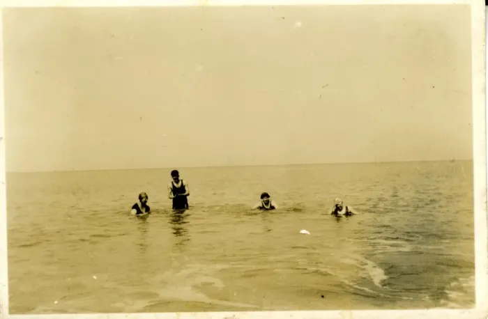 Framed Print : Bathing in the Sea, Barmouth, Cardiganshire Framed Print : Bathing in the Sea, Barmouth, Cardiganshire