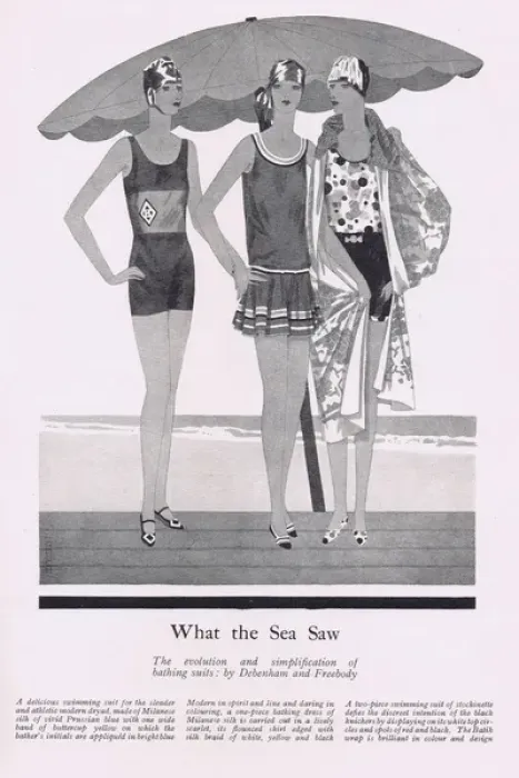 Framed Print : Bathing Suits by Debenham & Freebody, 1927 Framed Print : Bathing Suits by Debenham & Freebody, 1927