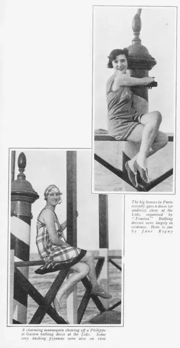 Framed Print : Two bathing suits shown on the Lido, Venice, 1926