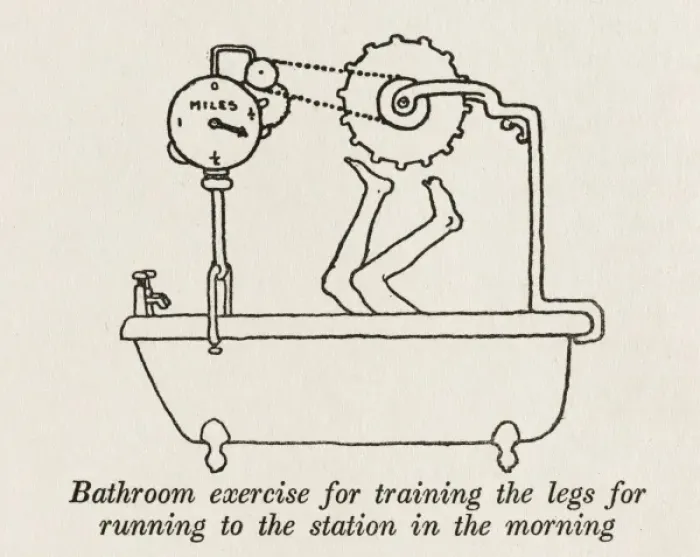 Framed Print : Bathroom exercise / W H Robinson Framed Print : Bathroom exercise / W H Robinson