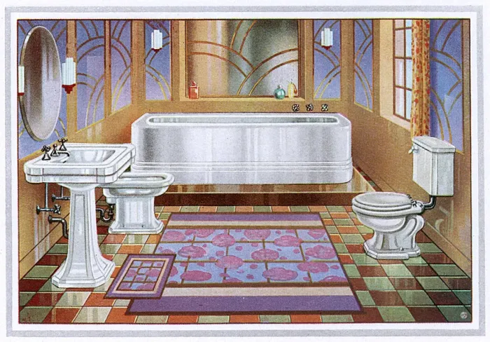 Framed Print : BATHROOM SUITE 1 / 3 1934 Framed Print : BATHROOM SUITE 1 / 3 1934