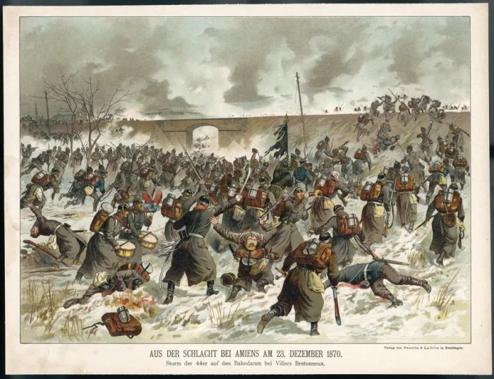 Framed Print : BATTLE AMIENS 1870 Framed Print : BATTLE AMIENS 1870