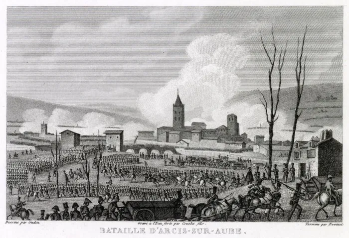 Framed Print : At the battle of ARCIS-SUR- AUBE, the Allies under Schwarzenberg defeat the French under Framed Print : At the battle of ARCIS-SUR- AUBE, the Allies under Schwarzenberg defeat the French under