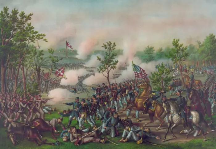 Framed Print : Battle of Atlanta--Death of Gen. James B. McPherson--July 22