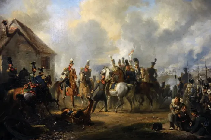 Framed Print : The Battle of Bautersem during the Ten Days Campaign, 1833 Framed Print : The Battle of Bautersem during the Ten Days Campaign, 1833