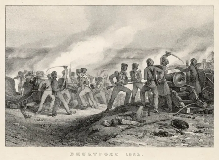 Framed Print : Battle of Bhurtpoor Framed Print : Battle of Bhurtpoor
