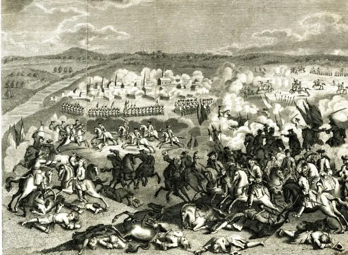Framed Print : The Battle of Blenheim 1704, drawn by Godefry Framed Print : The Battle of Blenheim 1704, drawn by Godefry