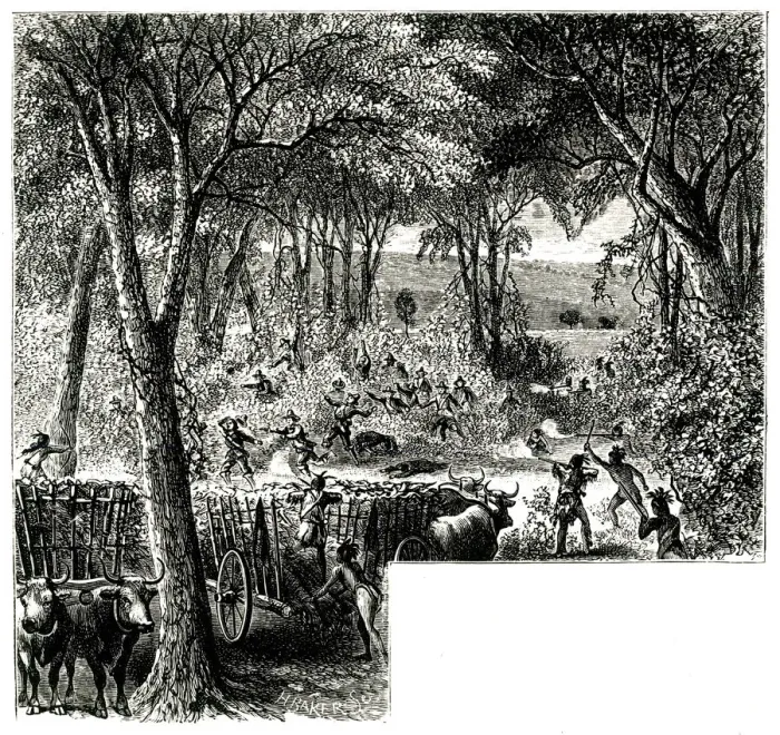 Framed Print : The Battle of Bloody Brook Framed Print : The Battle of Bloody Brook