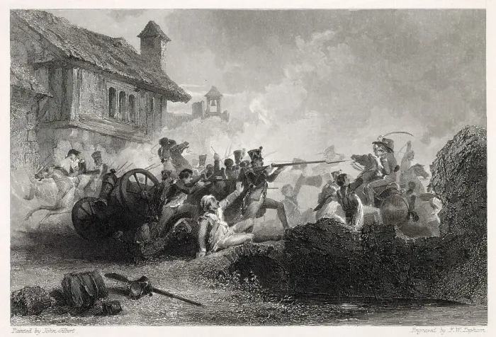 Framed Print : Battle of Busaco - Duke of Wellington defeats Massena Date: 27 September 1810 Framed Print : Battle of Busaco - Duke of Wellington defeats Massena Date: 27 September 1810