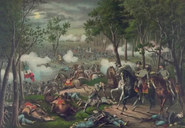 Framed Print : Battle of Chancellorsville--May 2, 3 & 4, 1863--Union (Gen Framed Print : Battle of Chancellorsville--May 2, 3 & 4, 1863--Union (Gen