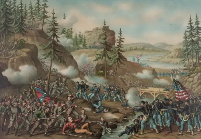 Framed Print : Battle of Chattanooga--Gen. Thomas charge near Orchard Knob Framed Print : Battle of Chattanooga--Gen. Thomas charge near Orchard Knob