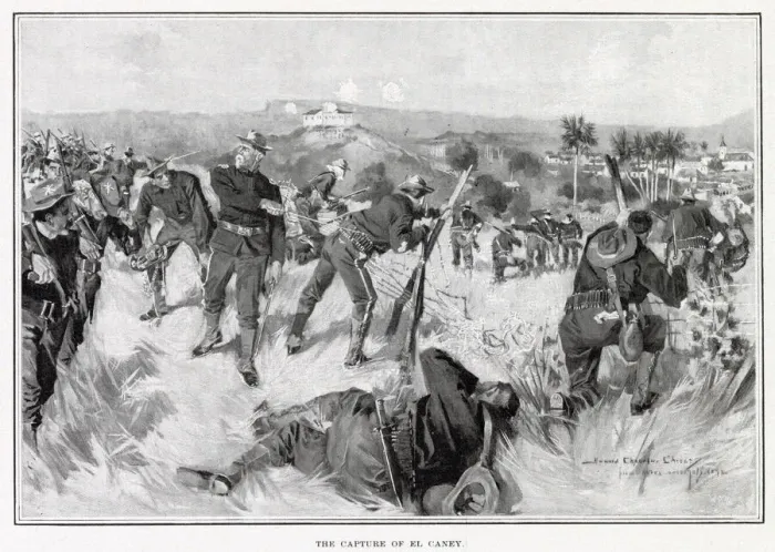 Framed Print : BATTLE OF EL CANEY The heavily defended hills of El Caney Framed Print : BATTLE OF EL CANEY The heavily defended hills of El Caney